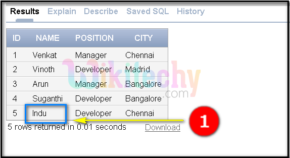  oracle update select output